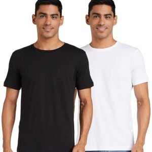 Amazon Brand - Symbol Men's Solid Cotton T Shirt | Round Neck | Half Sleeve | Plain-Regular Fit (Available in Plus Sizes)